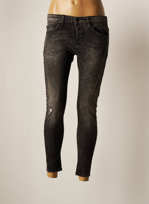 Blugi cu croială slim gri UNIQUE femeie