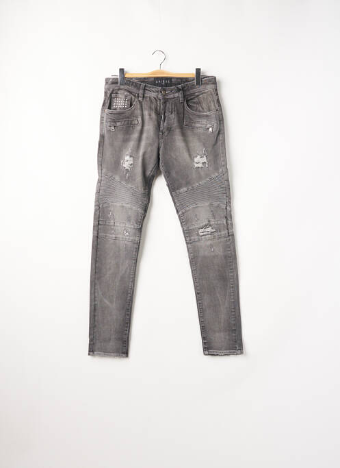 Blugi cu croială slim gri UNIQUE bărbat