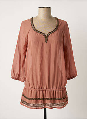 Tunică mâneci lungi roz BREAL femeie