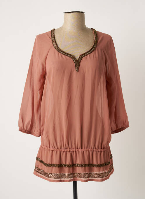 Tunică mâneci lungi roz BREAL femeie