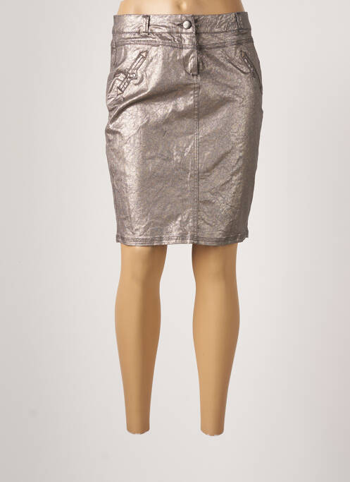 Fustă midi gri BREAL femeie