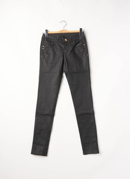 Pantalon slim broderie cu nituri talie joasă negru BREAL femme