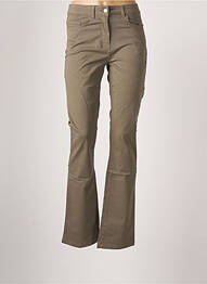 Pantalon drept elasticitate talie înaltă verde SCOTTAGE femeie