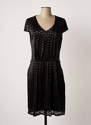 Rochie midi mâneci scurte mâneci scurte negru BREAL femeie
