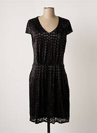 Rochie midi mâneci scurte mâneci scurte negru BREAL femeie