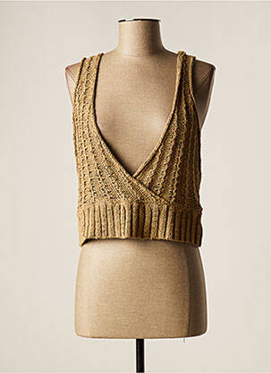 Pulover bej LAUREN VIDAL femeie