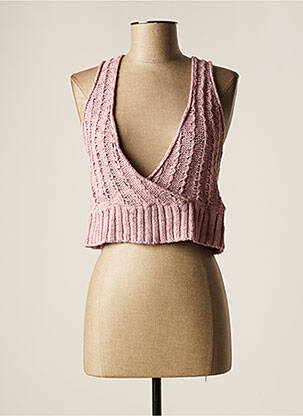 Pulover roz LAUREN VIDAL femeie