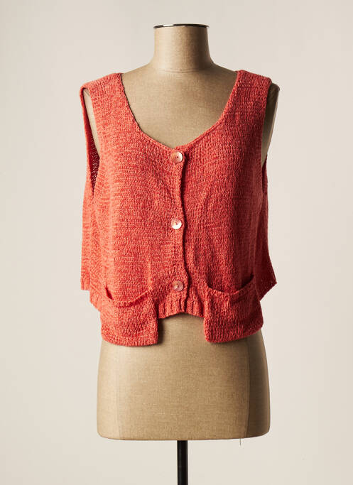 Vestă fără mâneci roz LAUREN VIDAL femeie