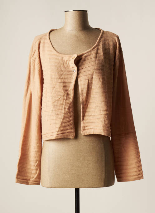 Vestă cu mâneci lungi bej LAUREN VIDAL femeie