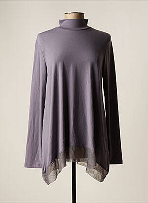 Tunică mâneci lungi gri LAUREN VIDAL femeie