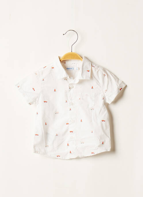 Cămașă cu mâneci scurte alb MAYORAL băiat