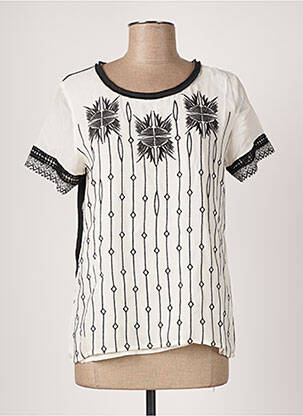 Top alb HUIT SIX SEPT femeie