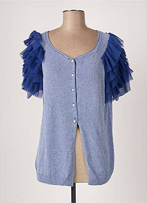 Vestă cu mâneci scurte albastru CRISTINA GAVIOLI femeie