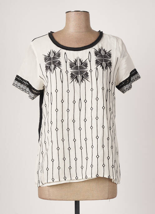 Top alb HUIT SIX SEPT femeie