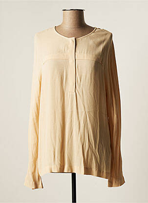 Top guler rotund mâneci lungi bej YAYA femme