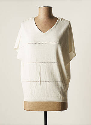 Top alb NINATI femeie