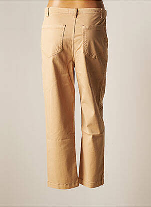 Pantalon 7/8 țesătură poplin mărime normală maro YAYA femeie