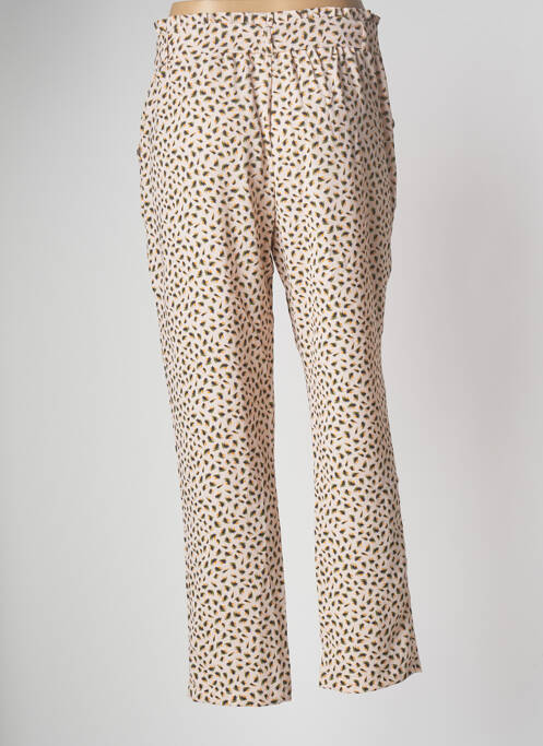 Pantalon drept talie elastică mărime normală bej SARAH JOHN femme