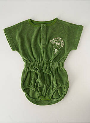 Salopetă pentru bebeluși broderie verde HELLO ELAÉ copil
