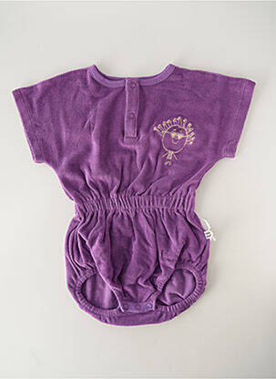 Salopetă pentru bebeluși broderie violet HELLO ELAÉ copil