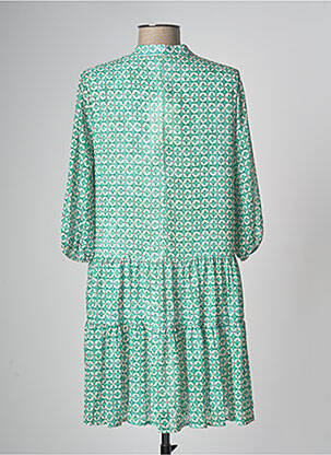 Rochie scurtă croială fluidă mâneci 3/4 verde EGO femeie