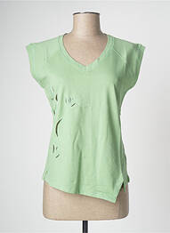 Top țesătură jersey mâneci scurte verde CLOUD'S femme