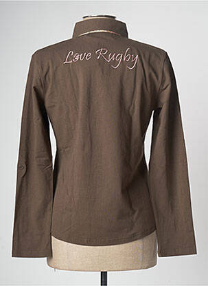 Polo broderie mâneci lungi verde COMPTOIR DU RUGBY femeie