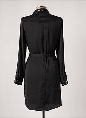 Rochie scurtă croială fluidă mâneci lungi negru ESQUALO femeie