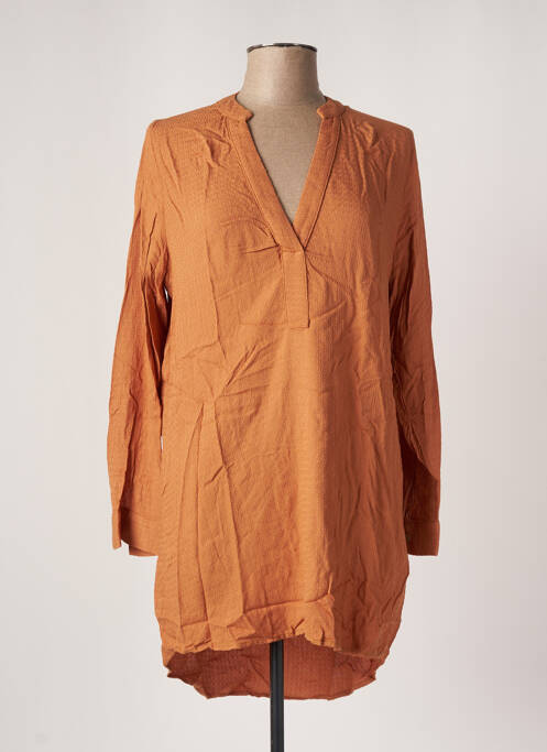 Tunică mâneci lungi guler în v portocaliu MOLLY BRACKEN femme