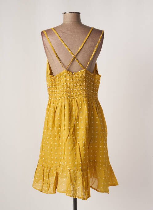 Rochie midi galben CHLOE LAETITIA femeie