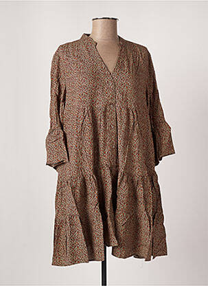 Rochie midi maro LAST QUEEN femeie