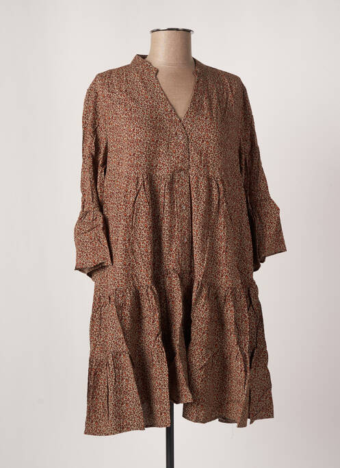 Rochie midi maro LAST QUEEN femeie