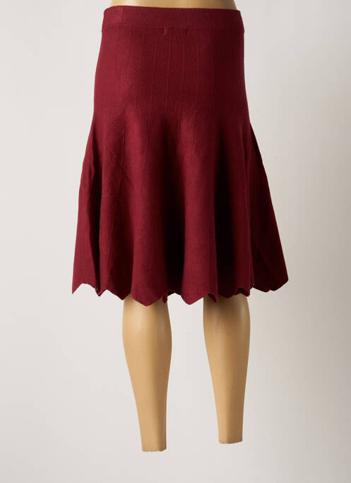 Fustă midi roșu DAMOD femeie