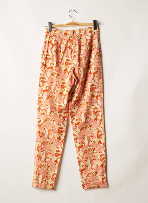 Pantalon drept închidere cu fermoar sub clapetă cu nasturi mărime normală roz FIVE femme