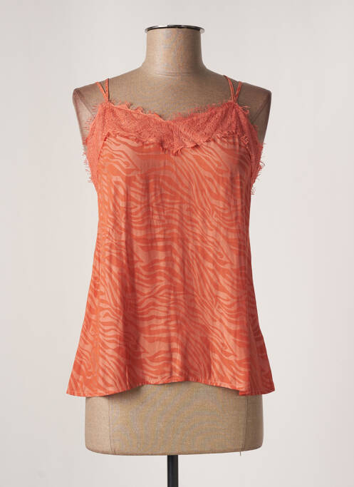 Top mâneci cu bretele ajustabile bretele subțiri portocaliu LE TEMPS DES CERISES femme