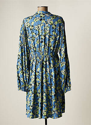 Rochie midi imprimeu floral mâneci lungi albastru SELECTED femeie