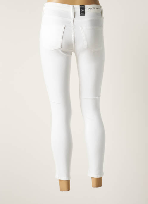 Blugi cu croială slim alb SCHOOL RAG femeie