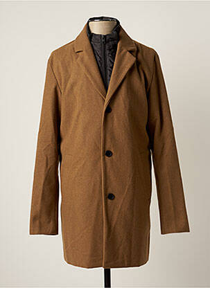 Palton lung maro JACK & JONES bărbat