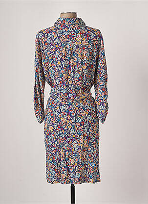 Rochie midi imprimeu floral mâneci lungi albastru ATELIER JAD femeie