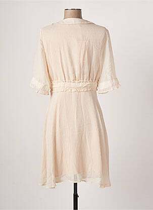 Rochie midi mâneci scurte mâneci scurte roz CALIE femeie