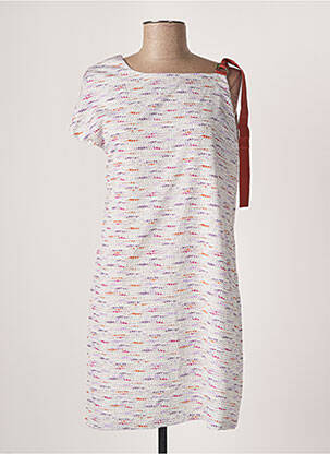 Rochie midi croială fluidă mâneci scurte violet SEE U SOON femeie