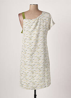 Rochie midi croială fluidă mâneci scurte verde SEE U SOON femeie