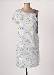 Rochie midi croială fluidă mâneci scurte albastru SEE U SOON femeie