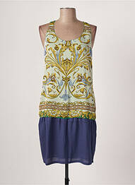 Rochie scurtă fără mâneci fără mâneci verde SEE U SOON femeie