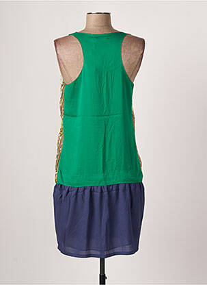Rochie scurtă fără mâneci fără mâneci verde SEE U SOON femeie