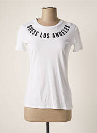 Tricou serigrafie mâneci scurte alb GUESS femeie