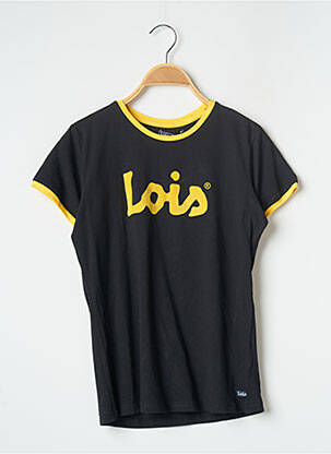 Tricou elasticitate mâneci scurte negru LOIS femeie