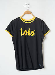 Tricou elasticitate mâneci scurte negru LOIS femeie