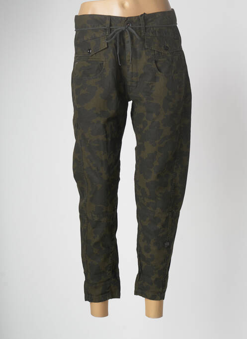 Pantalon larg închidere cu fermoar sub clapetă cu nasturi mărime normală verde G STAR femme