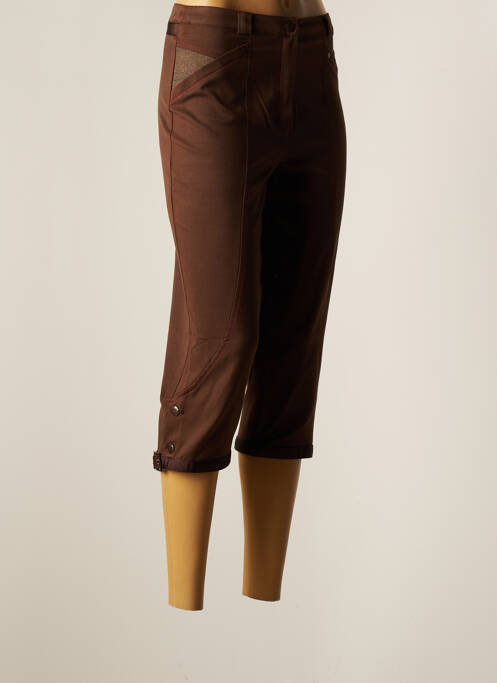 Pantalon trei sferturi maro TILBER femeie